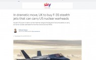 购买12架可携带核弹头F-35A战机 英国称将显著增加核威慑能力